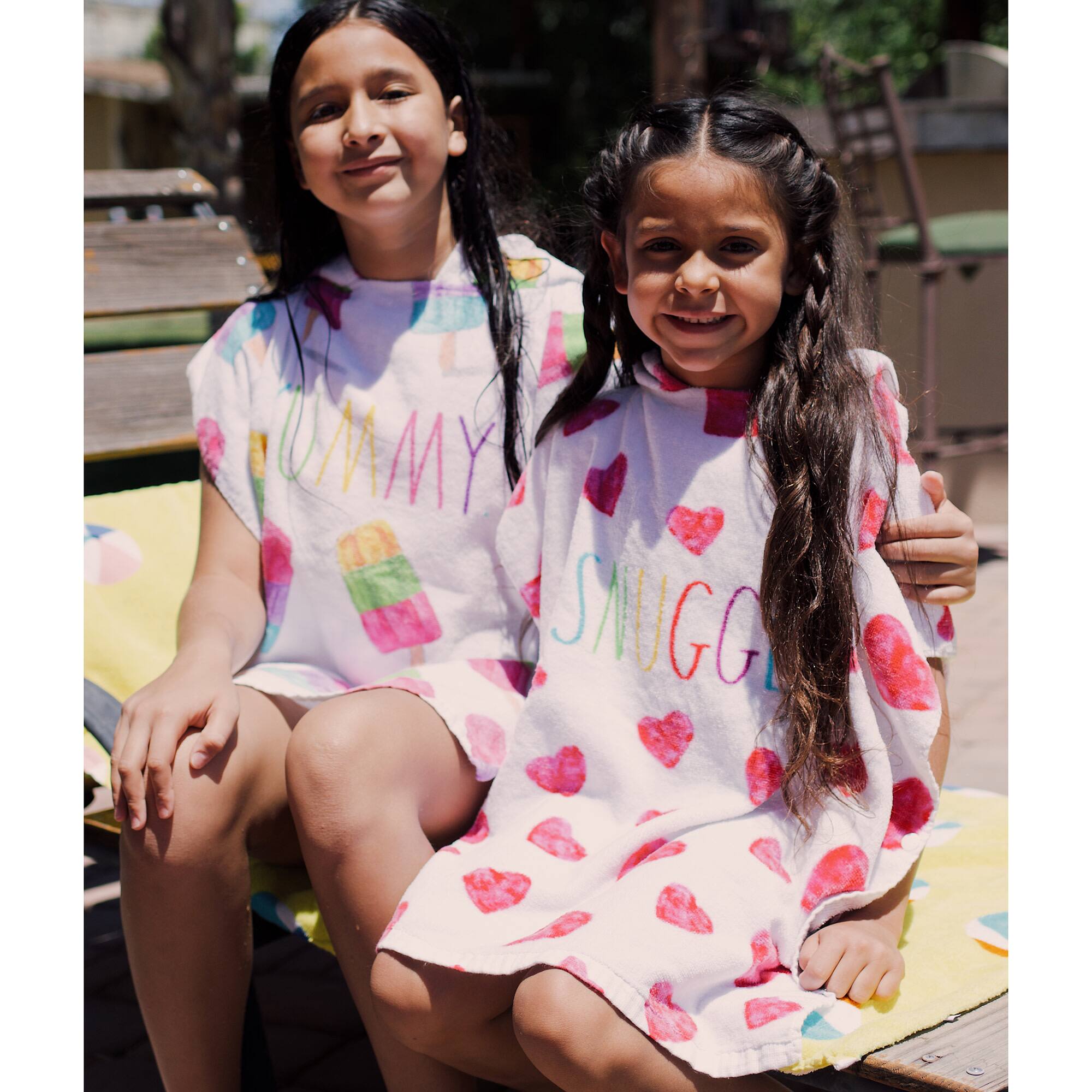 Rae Dunn Yummy Popsicle Kids Hooded Towel & Beach Ball Set